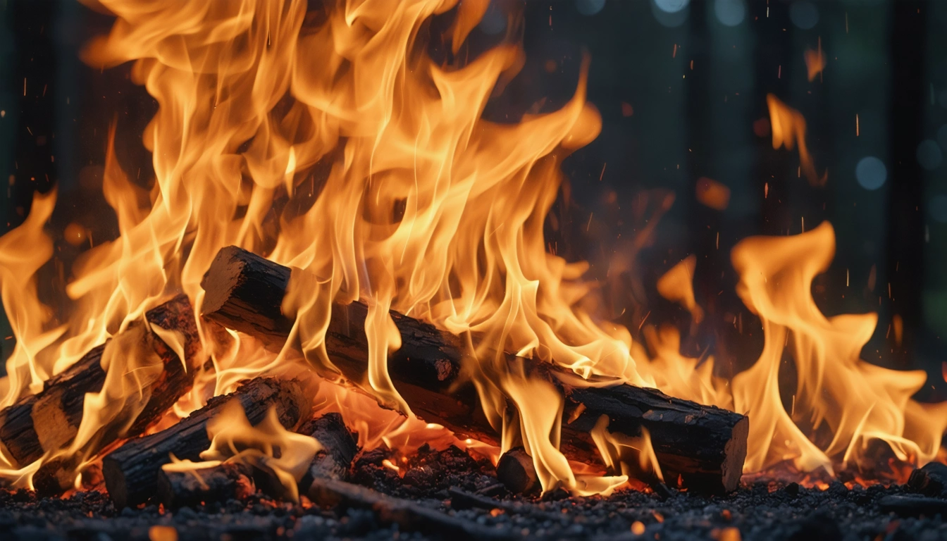 Rural road with pines and haze in warm light